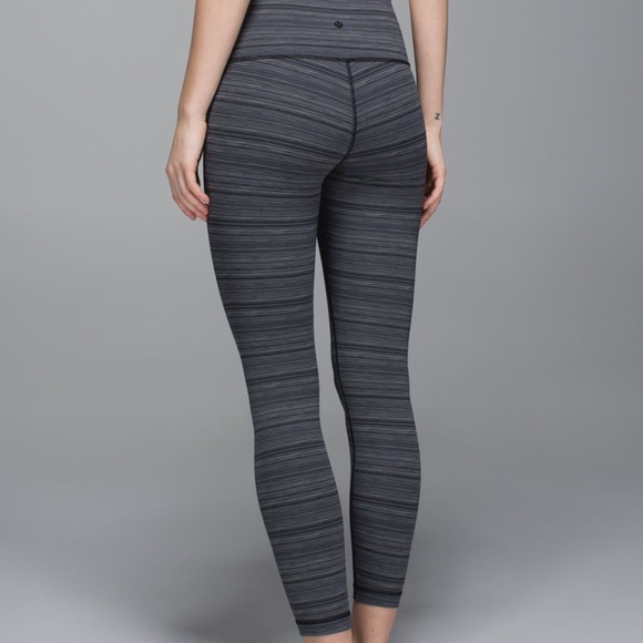 Lululemon High Times Pant Luxtreme Stripe Deep Coal Black Women's Small 4/6 - Picture 2 of 5